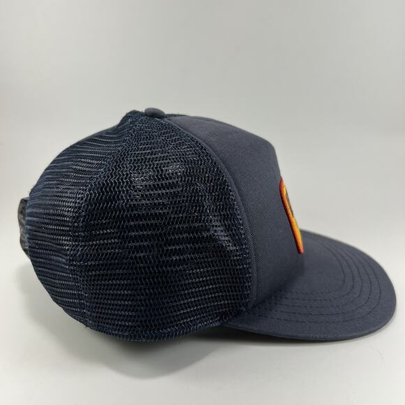 REI Coop Hat Cap Navy Blue Snapback Mesh Land and Sea Trucker Baseball - Picture 4 of 7
